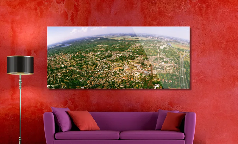Vught op Dibond 170 x 70 cm met Hoogglanzend Plexiglas