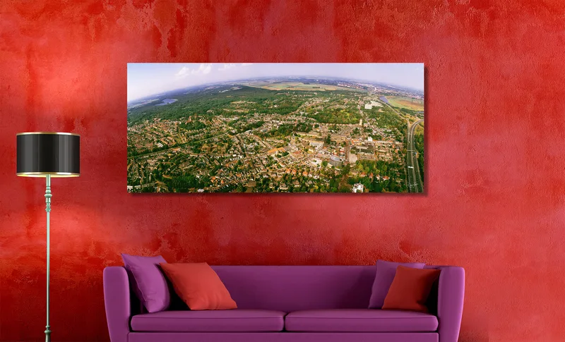Vught op Canvas 120 x 50 cm cm met 2 cm Spieraam