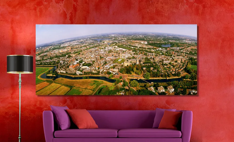 Den Bosch op Canvas 200 x 90 cm met 2 cm Spieraam